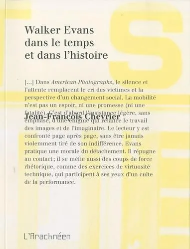 Couverture de Walker Evans dans le temps et dans l'histoire