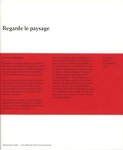 Couverture de Regarde le paysage