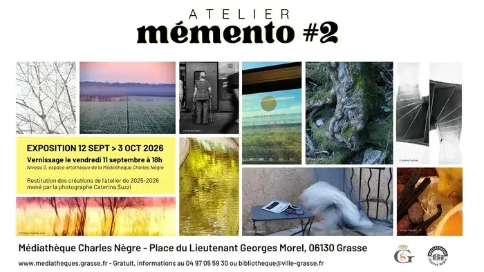 Mémento #2 - Restitution des ateliers photographiques, Médiathèque Charles Nègre, Grasse