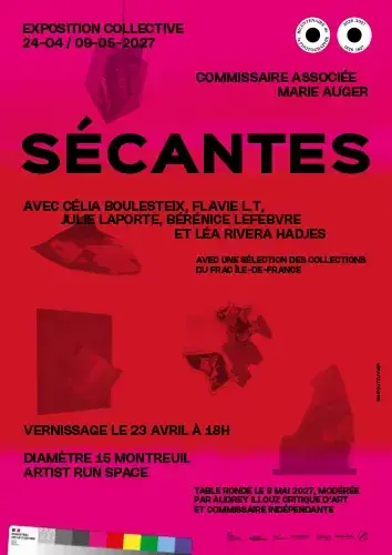 Collective Sécantes #1, Diamètre 15 Montreuil artist run space, Montreuil