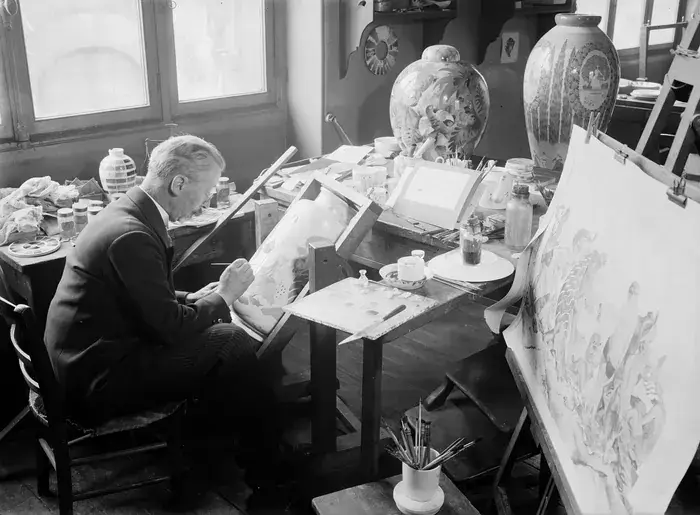 Les métiers d'art dans les photographies de François Kollar, Jardin Monica Vitti, Paris