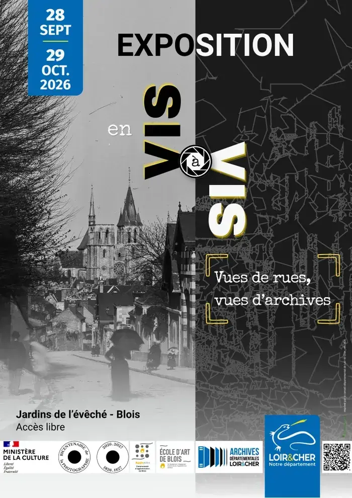 En vis-à-vis : vues de rues, vues d'archives, Jardin de l'évêché (Blois), Blois